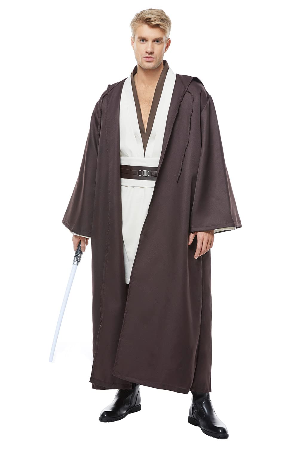 Men's Tunic Cosplay Costume Adults Outfits Halloween Robe Hooded Uniform Full Set