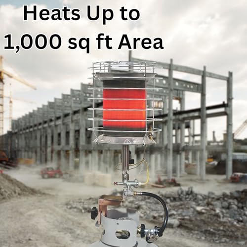 Dura Heat TT-360 Propane(LP) 360 Degree Tank Top Heater, Length: 8.9in, Width: 8.9in, Height: 20.24in,Silver