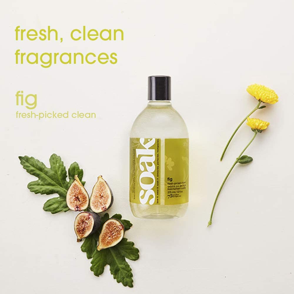 Soak Laundry Soap β No Rinse, Plant Derived Hand Wash Detergent - 375 ml / 12 fl. oz, 75+ Washes (Fig)