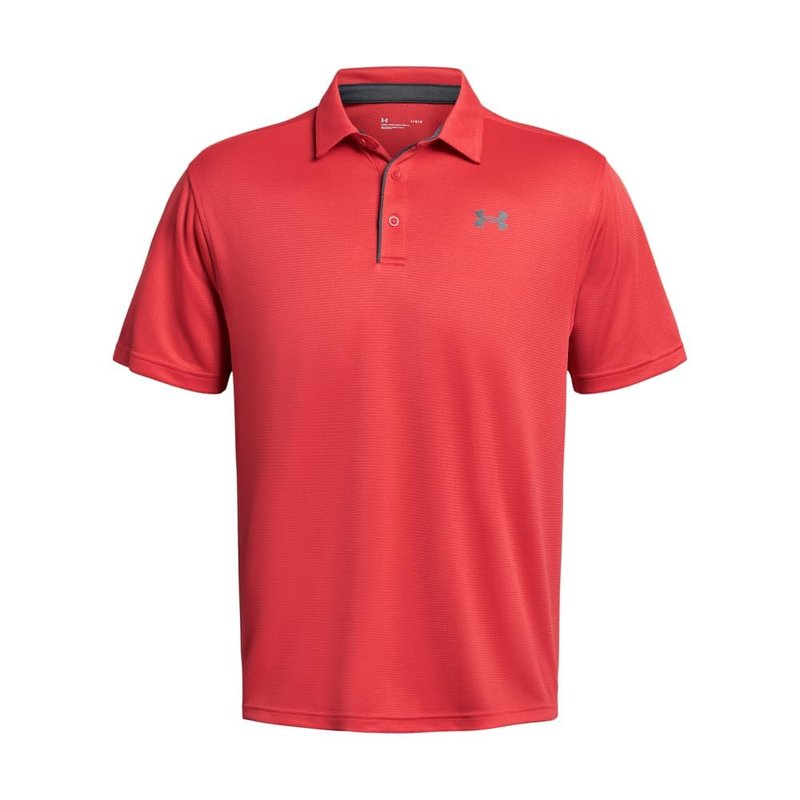 Under Armour Men's Tech Golf Polo, (814) Red Solstice / / Pitch Gray, Large