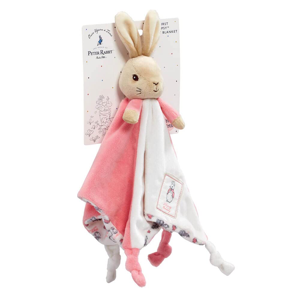 Official Beatrix Potter Flopsy Bunny Comfort Blanket - Peter Rabbit Soft Toy Comforter