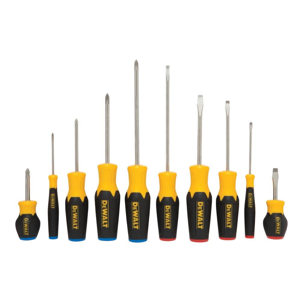 DEWALT DWHT62513 10 Piece Screwdriver Set,Yellow