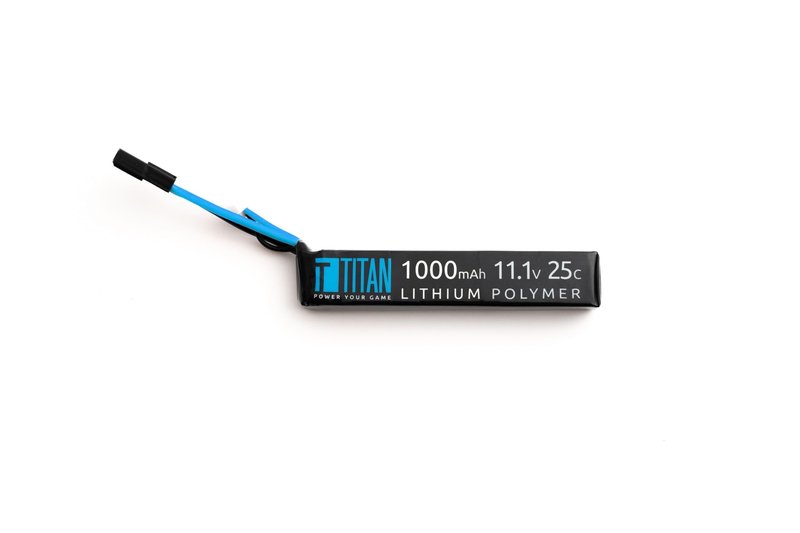 Titan Airsoft LiPo Battery | 1000mAh 11.1v LiPo Stick - Tamiya Plug | Fast Trigger Response Airsoft Gun Battery | Made in The USA