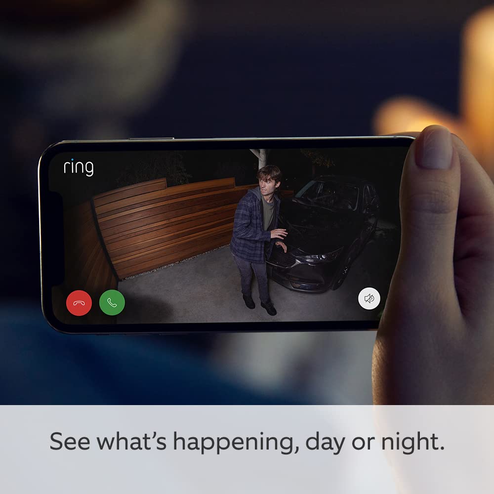 Ring Spotlight Cam Plus Battery | Wireless outdoor Security Camera 1080p HD Video, Two-Way Talk, LED Spotlights, Siren, alternative to CCTV system | 30-day free trial of Ring Home