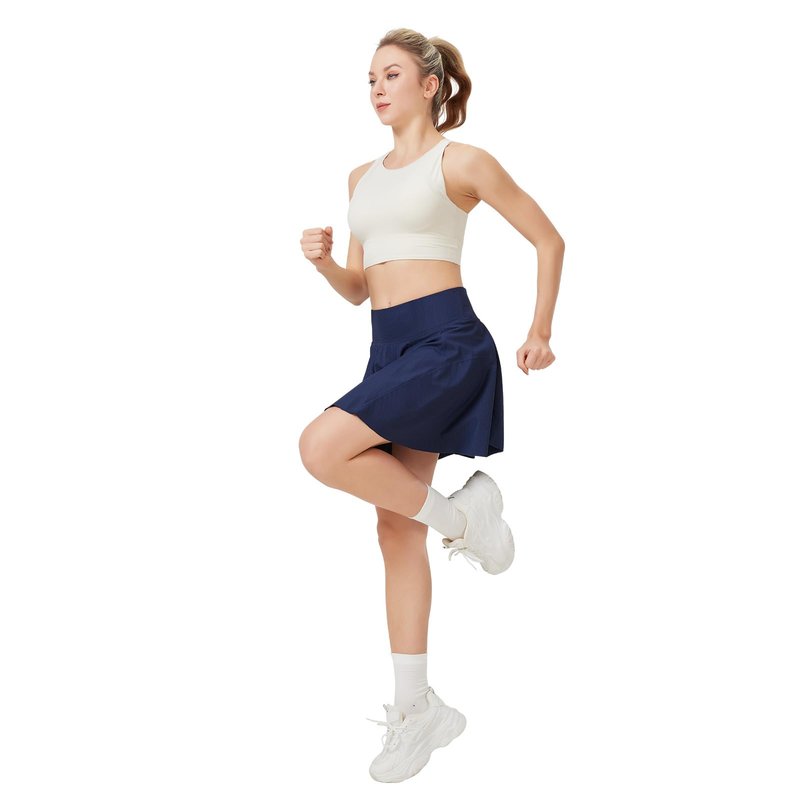 ANIVIVO Womens Tennis Skirt Athletic Golf Skorts for Women with Pockets Running Workout Skorts Skirts High Waisted (Dark Blue,S)