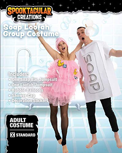 Spooktacular Creations Loofah and Soap Costume, Halloween Couples Costume for Adult for Halloween Cosplay Party