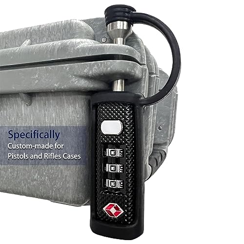 Gun Case Locks 2 Pack TSA Approved Travel Locks for Gun Case Lock,Hard Pistol Cases Traveling Gun Case Lock, Heavy Duty Hard Case Firearm Padlocks, Hard Pistol Case Locks with Code (Tan-2 Pack)