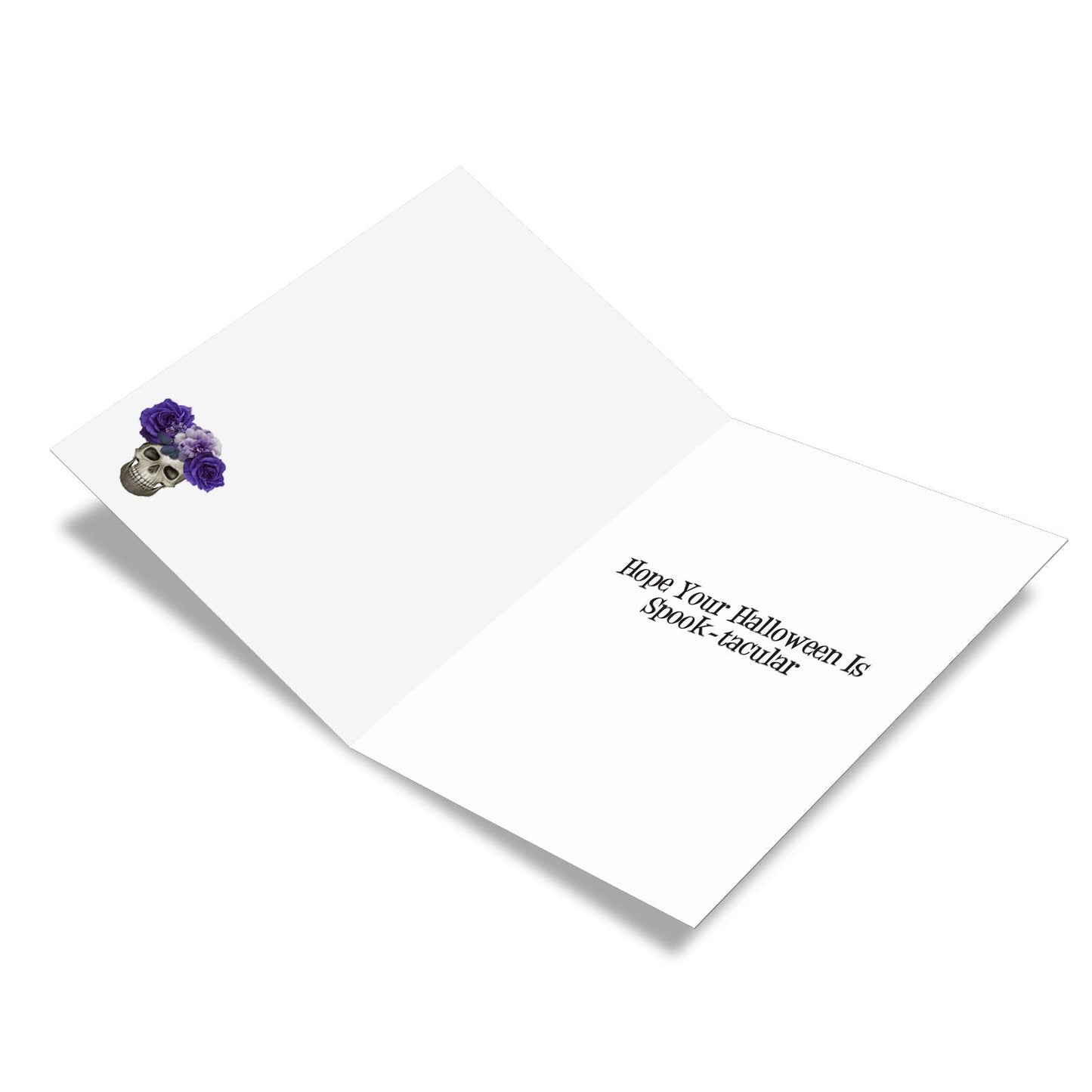 The Best Card Company - 1 Happy Halloween Card with Envelope - Fun Spooky and Festive Card for Halloween - Ghoulish Greetings C9147BHWG
