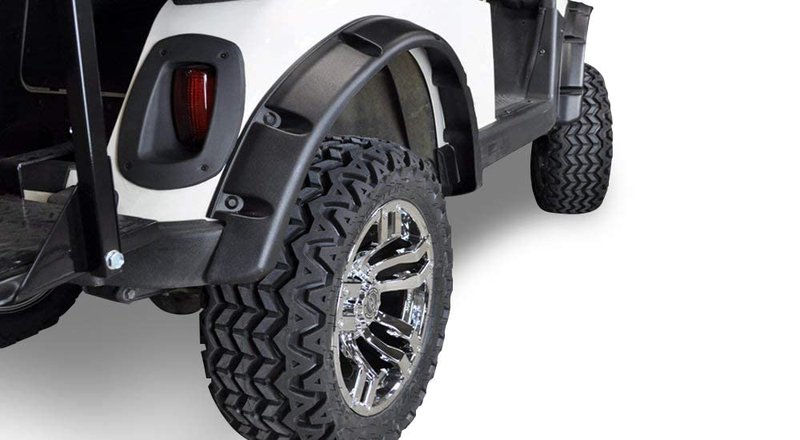 Golf Cart Accessories 4-PCS Fender-Flares Front & Rear for EZGO RXV 2008-2015 Original Models, with Mounting Hardware (Not Fit Modified Carts)