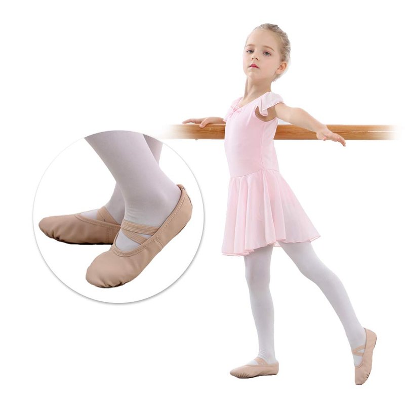 Stelle Ballet Shoes PU Ballet Flats for Girls(Ballet Pink,9MT)