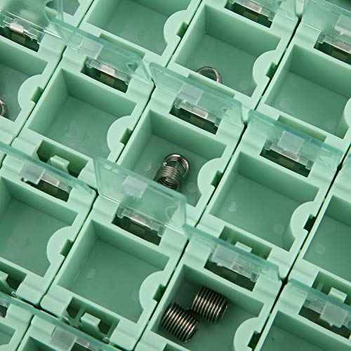 50 Pcs/Set Green IC Component,Tool Boxes Tool Organizers Box SMD Electronic Component Container Mini Storage Boxes kit