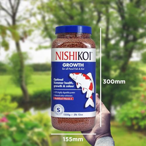 Nishikoi Growth Complete Food for Koi and Pond Fish - Small Pellets - 1250g