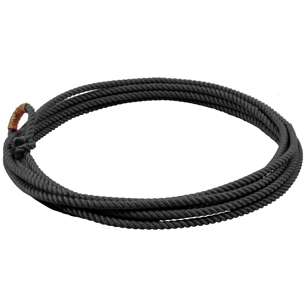 Mustang Little Looper Rope | Lightweight Durable Medium Lay Nylon Cowboy Lasso Rope for Outdoor Games, Roping & Horseback Riding Training - Black