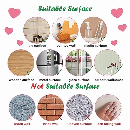Pink Peony Rose Hot Air Balloon Star Flower Wall Stickers, sacinora Cartoon DIY Art Wall Decals Removable Vinyl Peel and Stick for Kids Baby Girl Nursery Living Room Bedroom Children's Room Playroom
