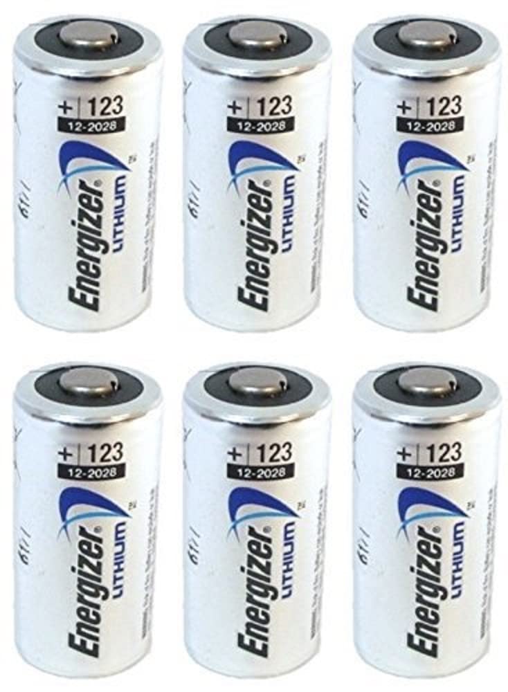 Energizer 123 6 Lithium Batteries - Pack of 6 (Silver)