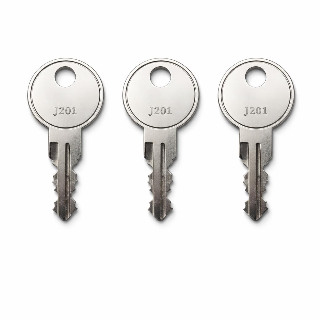 3-Pack J277 Replacement Toolbox Keys for Better Built, Bauer, Jobco, Eberhard, ProTech, Pop N Lock, LeatherLyke, SnugTop – Pre Cut to Key Codes J201-J300
