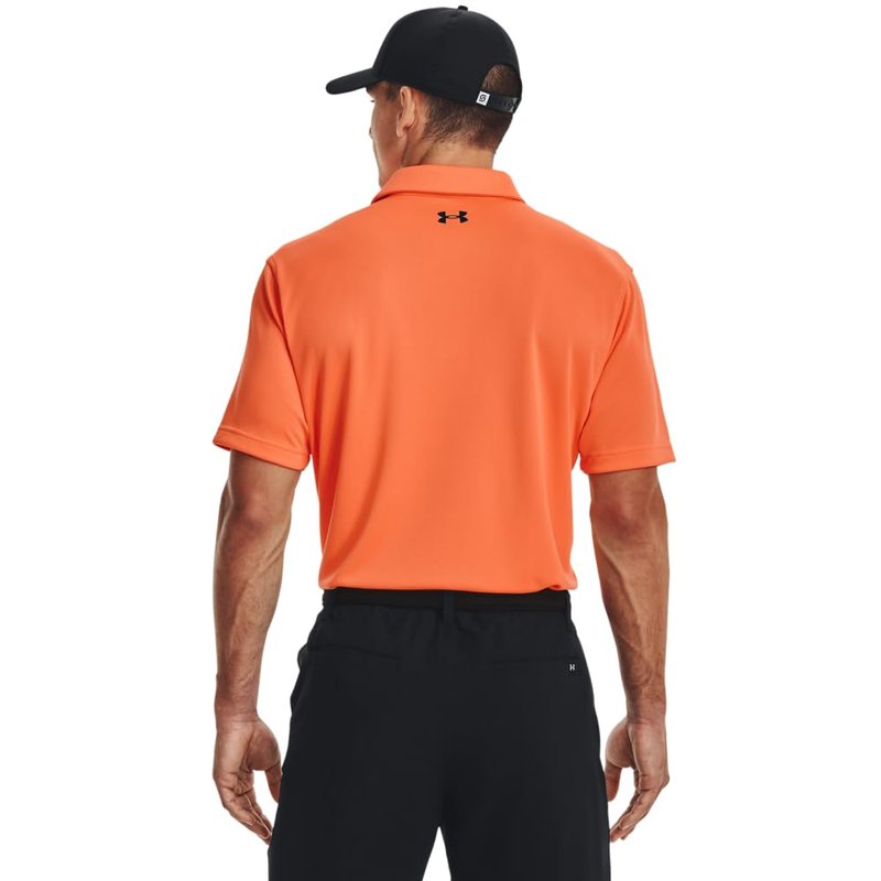 Under Armour Men's Tech Golf Polo, (866) Orange Blast / / Black, Small