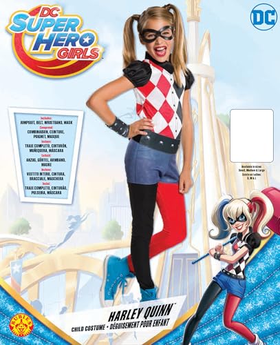 Rubies DC Superhero Girls: Harley Quinn Costume for Kids, Girl's Medium