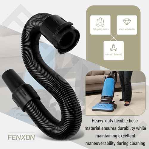 104961 Vacuum Cleaner Hose with Cuffs for Pro-Team 1200XP 1500XP 1500 15XP Upright Vacuum Black