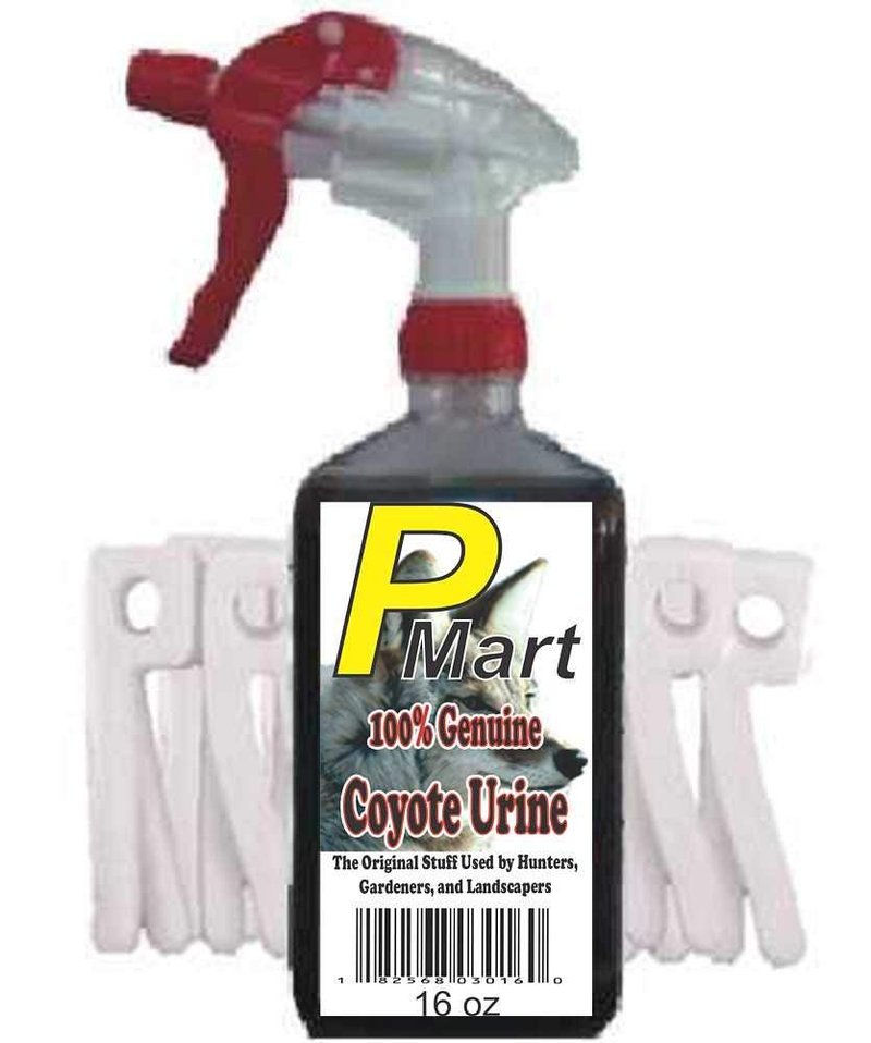 The Pee Mart - Coyote Urine Scent Tag Combo 16 oz E-Z Trigger Spray. Full Strength!