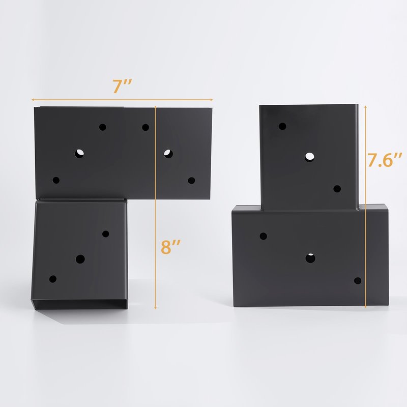 POSTYBAY 2x4 Target Stand Brackets Set, Heavy Duty Y & T Connectors with 12 Hanger Hooks, 0.2”Thick Steel Frame (1.6" x 3.6" I.D) for AR500 Steel Targets, Outdoor Shooting Range & Archery Training