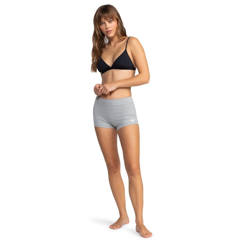 Roxy Women's Tummy Control Beach Biker Shorts – Workout, Volleyball & Gym Shorts, Yoga, Beachwear, Grey, Medium
