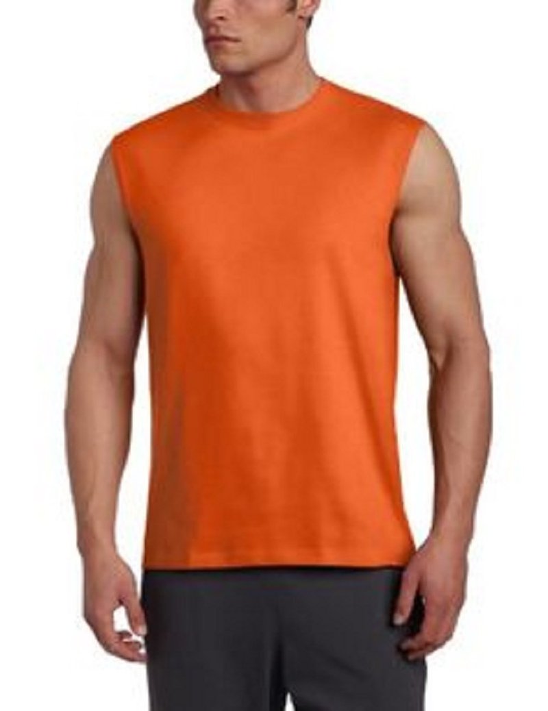 Russell Athletic Men's Cotton Basic Muscle,Basic Burnt Orange,Medium