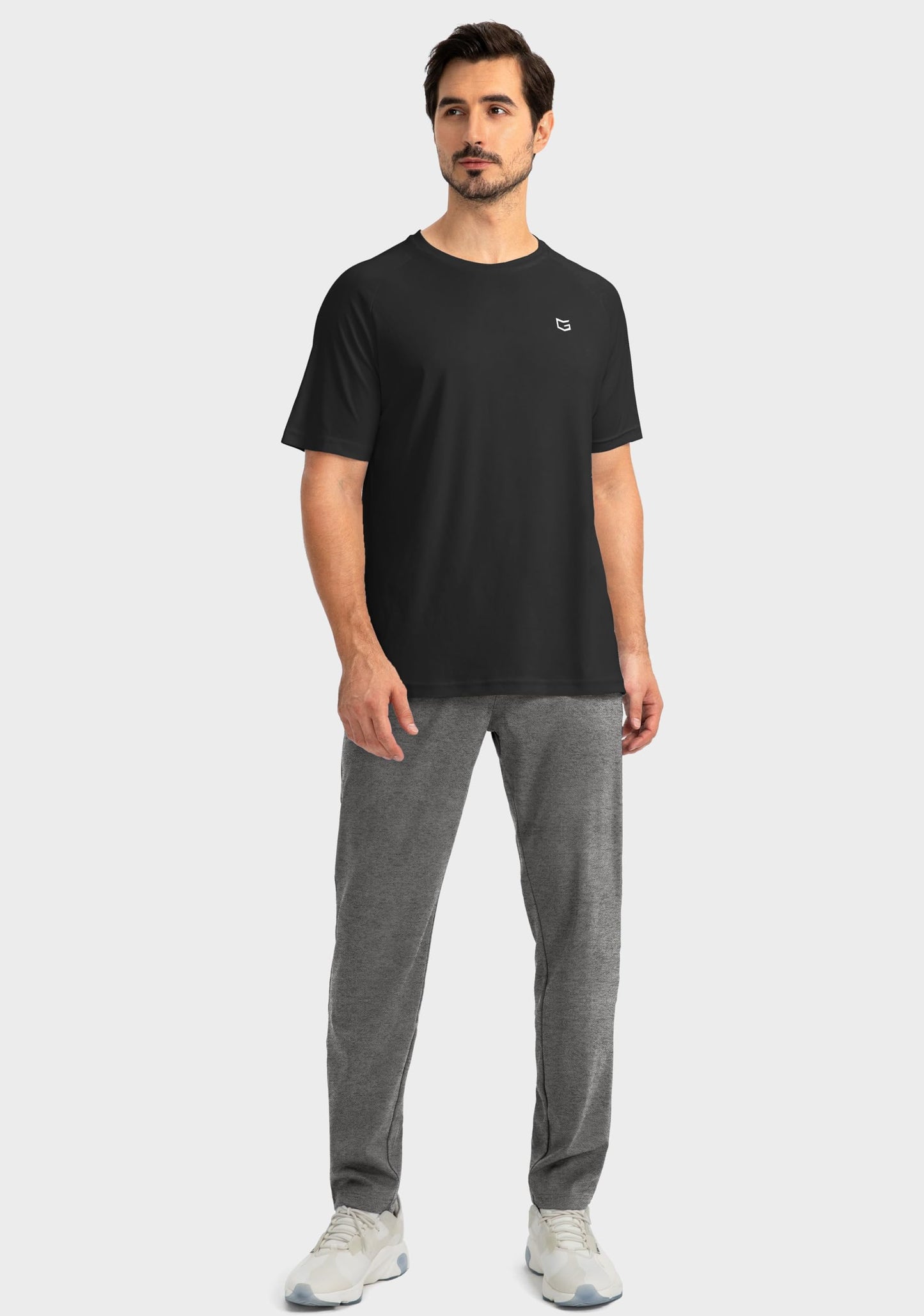 G Gradual Men's Sweatpants with Zipper Pockets Tapered Joggers for Men Athletic Pants for Workout, Jogging, Running (Heathered Brown Light, Medium)