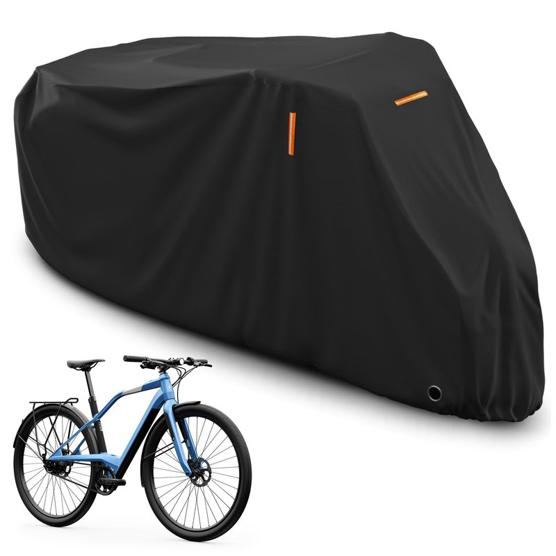 AKEfit Bike Cover, Waterproof Outdoor Bicycle Cover Rain UV Snow Proof with Anti-theft Lock Hole Outside Bike Storage Covers for Mountain Road Electric City Bike-L for 1 Bike