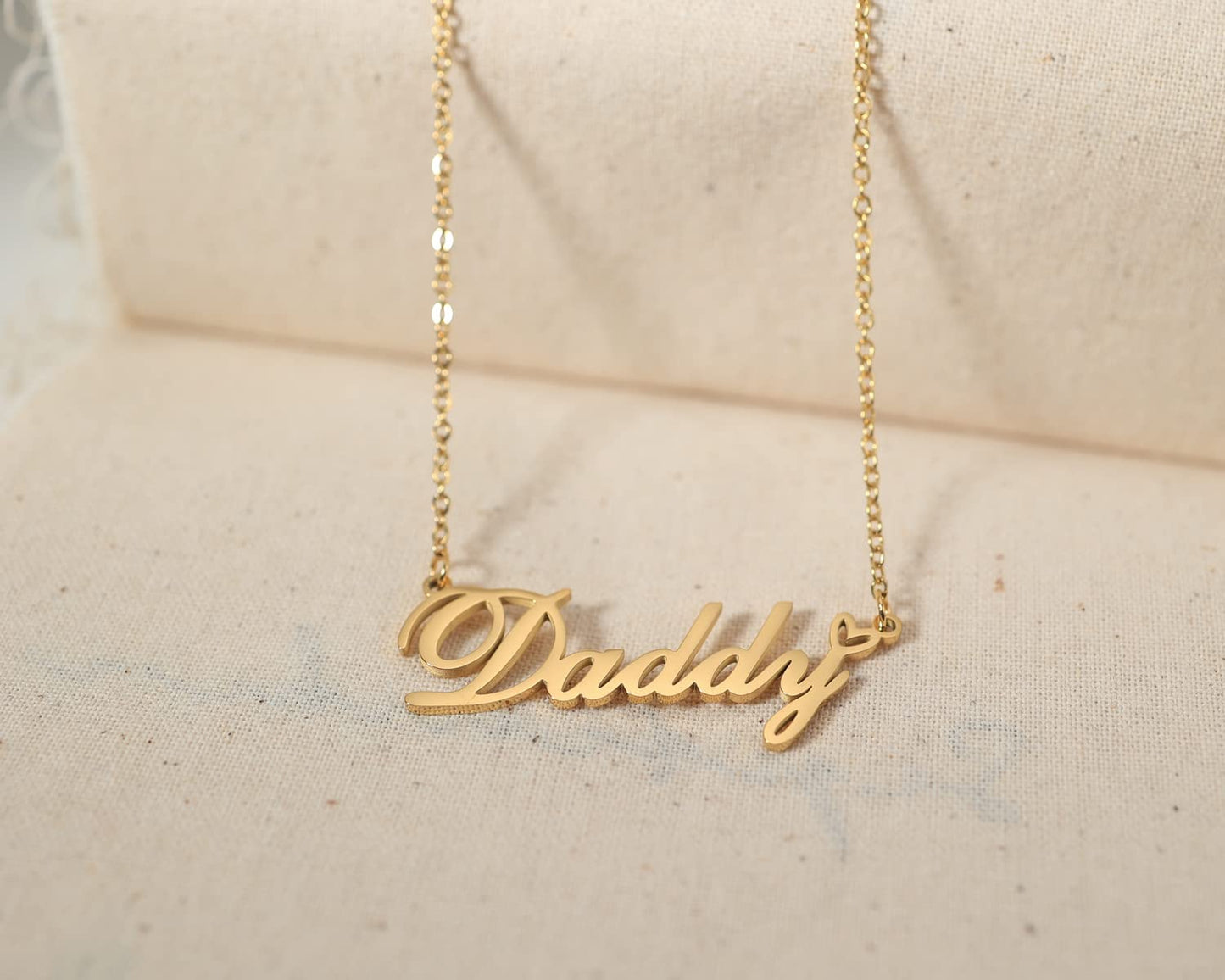 GR859C Personalized Name Necklace for Women Custom Stainless Steel Necklace with Adjustable Chain Gift for Her Wife Mother Day Birthday Christmas