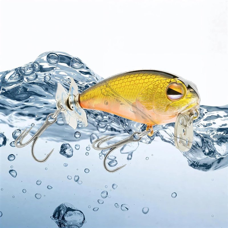 Top Water Fishing Lure,Equipped with Metal Bubble Baffle and Tail Propeller.Fishing Bait Suitable for Both Saltwater and Freshwater. (Green)