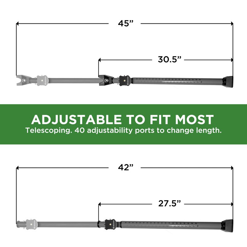 Adjustable Sliding Door Security Bar, Door Jammer 2-in-1 Adjustable Door Knob and Sliding Patio Door Stoppers Security with Alarm, 40 Different Adjustments by Guard Dog Security