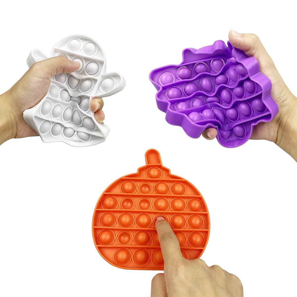 Jofan 4 Pack Halloween Fidget Sensory Pop Toys Packs for Kids Girls Boys Halloween Party Favors Halloween Treat Bags Gifts Stress Relief