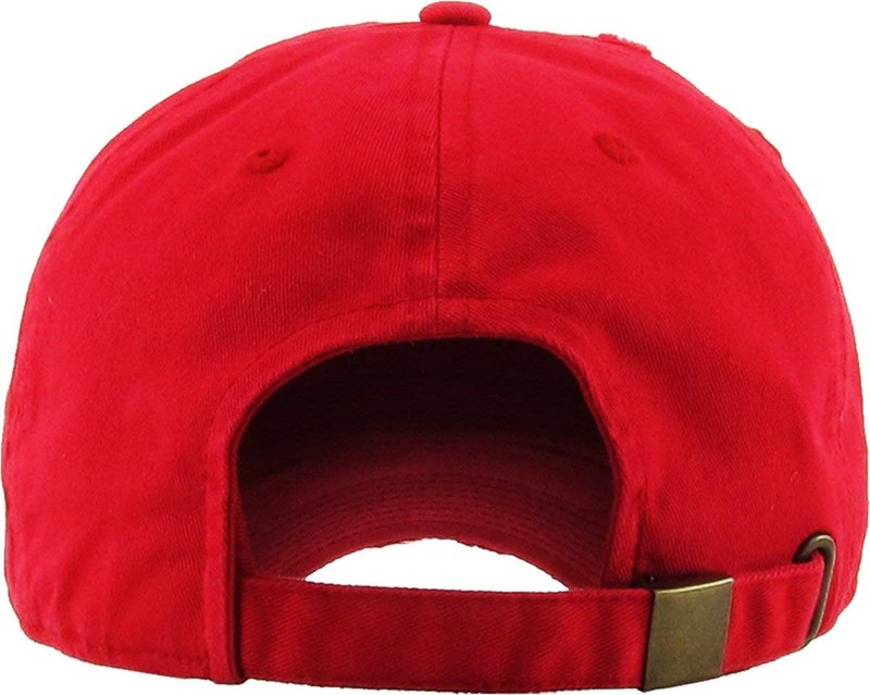 KBETHOS KBE-VINTAGE RED Washed Cotton Baseball Cap, Red