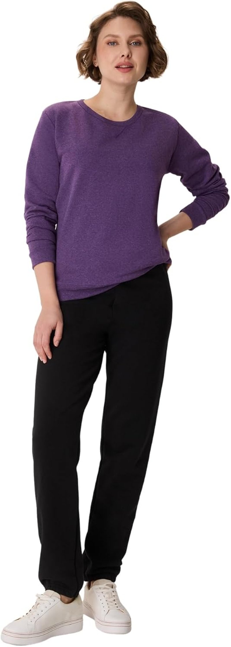 Hanes Women's EcoSmart Fleece Joggers - Pocketless Cinched Leg Sweatpants, 30" Length