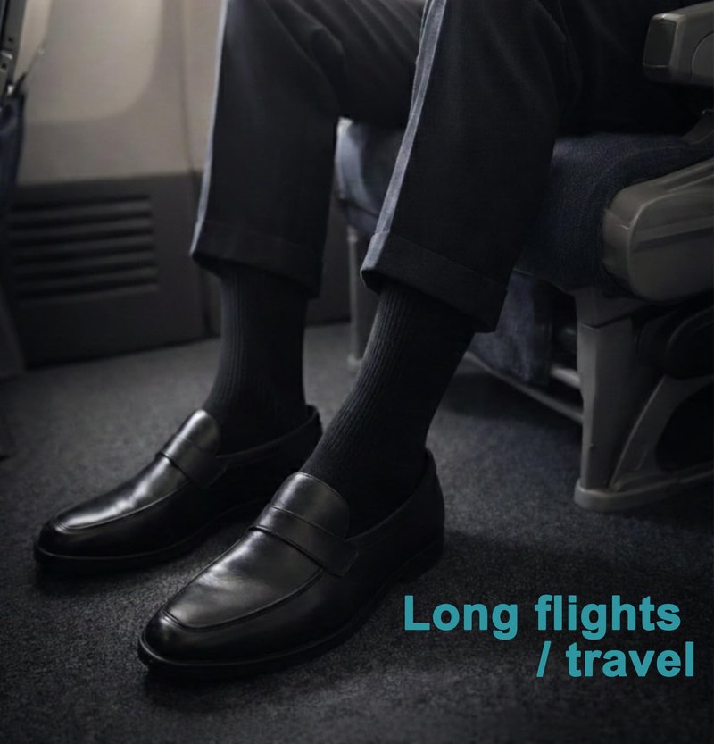 Compression Socks for Women and Men, Circulation Support Stockings, Black 15-20 mmHg, Work Walking Wear, Flying Travel, Nurses