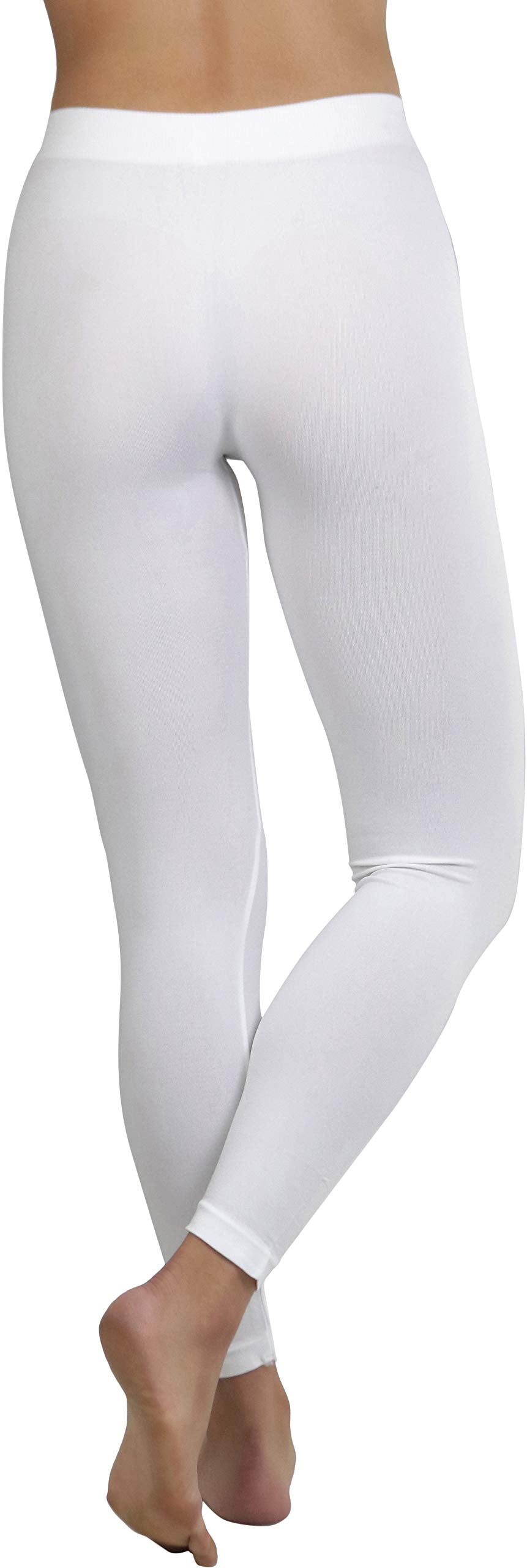ToBeInStyle Women's Seamless Ankle Length Leggings - White - One Size Regular