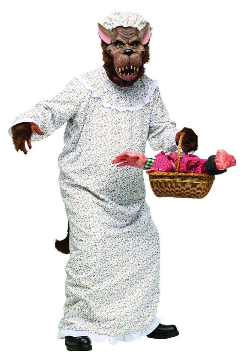 Fun World Men's Big Bad Granny Wolf Costumes, Standard