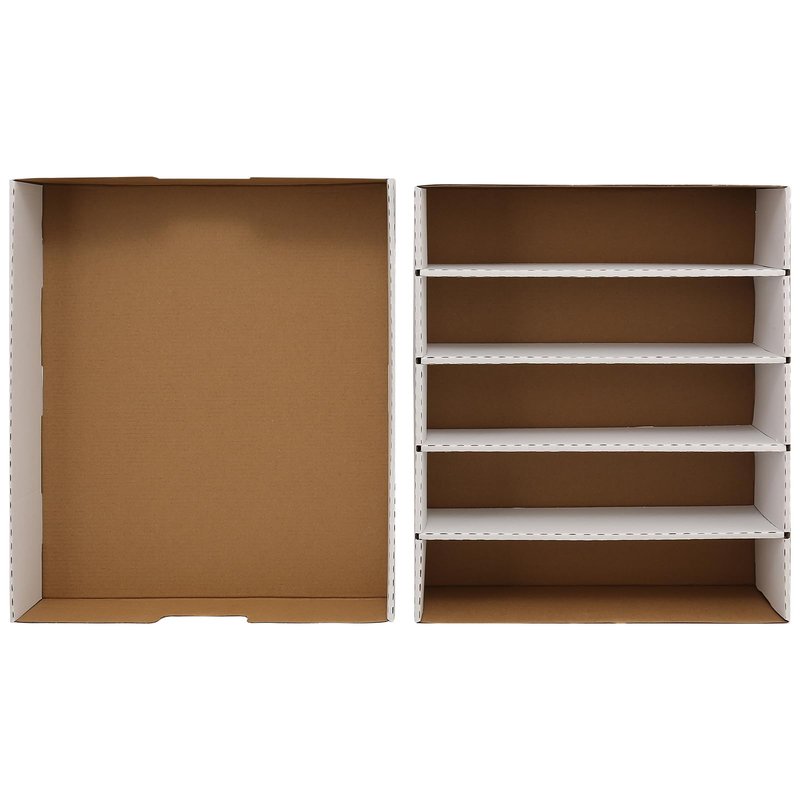 EBOAUSI Trading Card Storage Box 5 Row Holds 3950-count,3 Pack Cardboard Storage Box with 24Divider+36 Index Label,Trading Card Dividers for Tcg,Sports,Mtg Cards (3 Pack-Large)