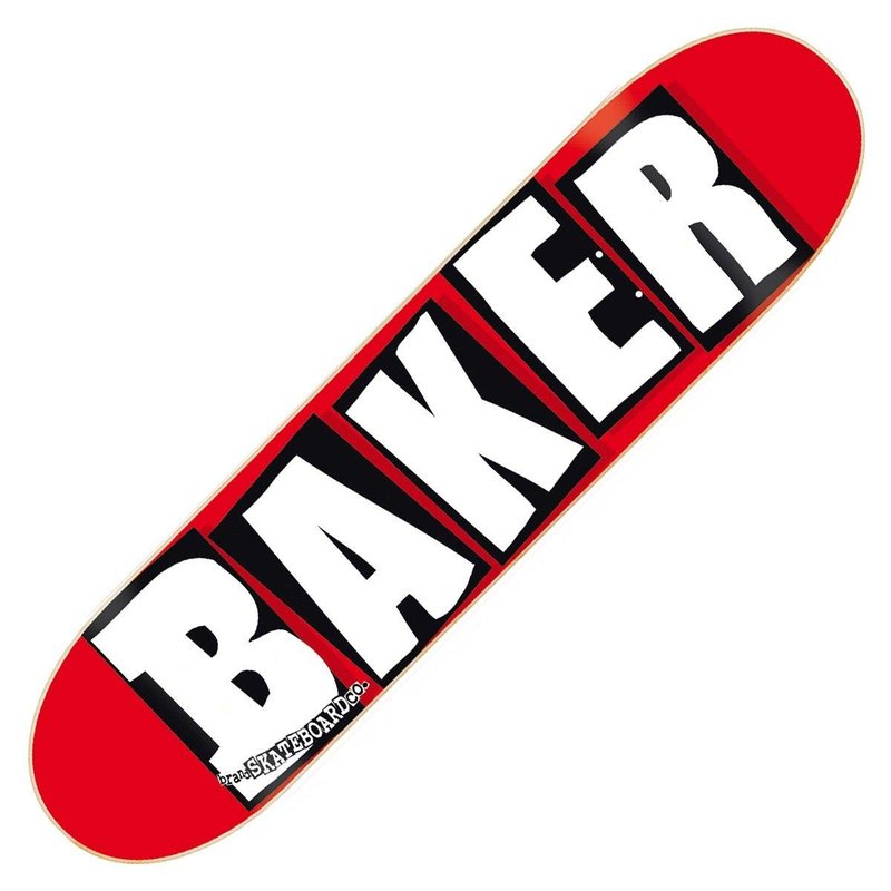 Baker Brand Logo Deck - 8.25 Red/White