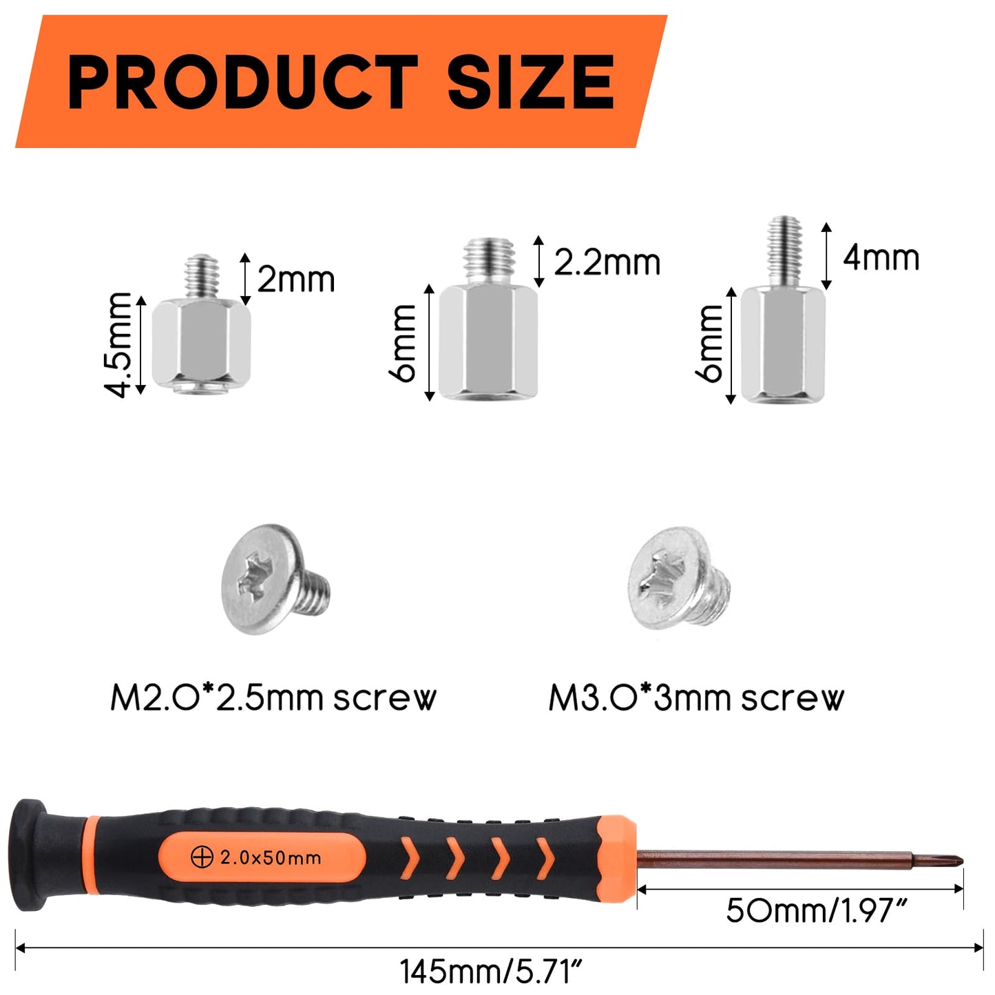ASTARON M.2 SSD Screws Kit, Nvme M2 Screws Suitable for ASUS MSI Gigabyte NGFF Motherboard