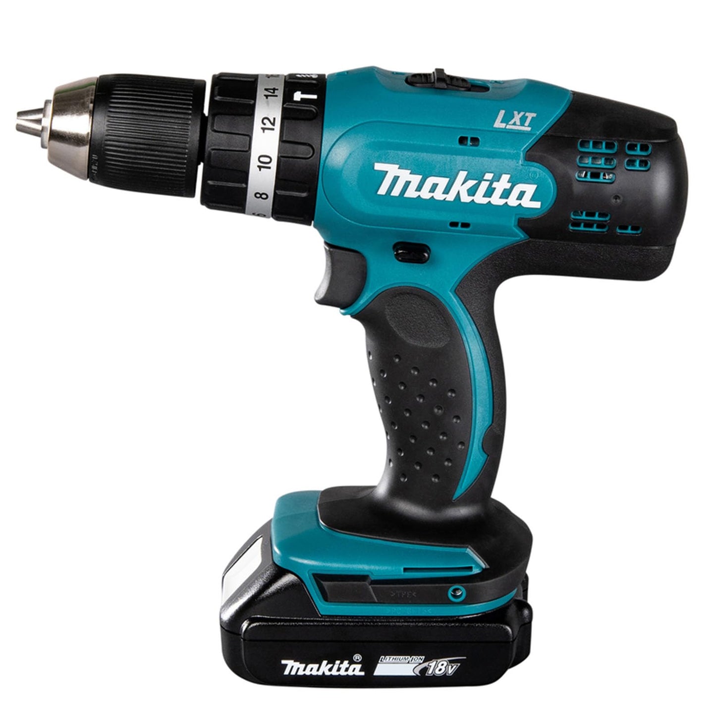 Makita 18 V Cordless Combi Drill, 2 x Batteries and Charger