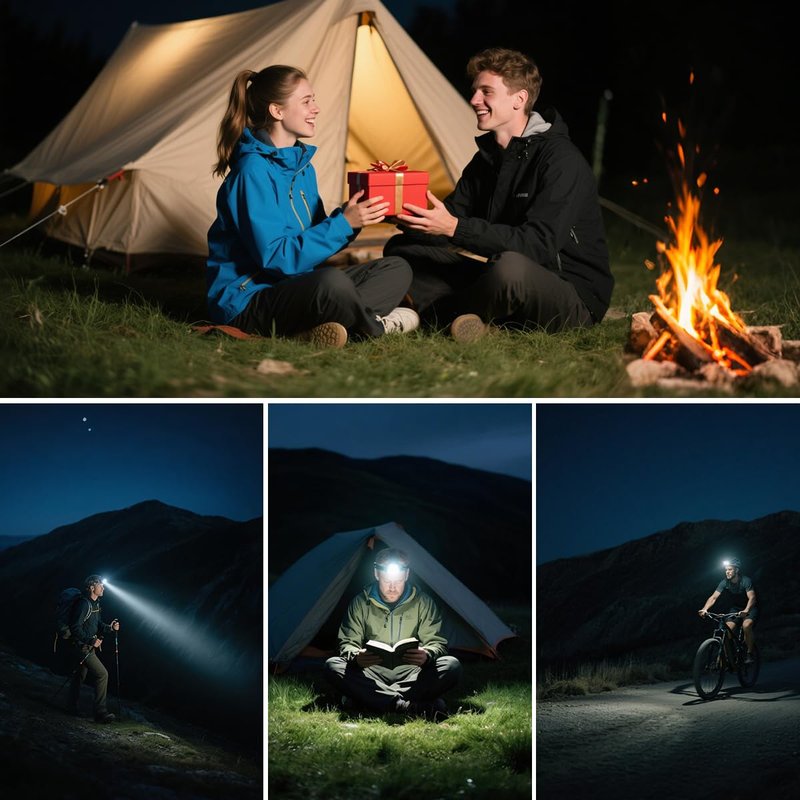 Staaricc Super Bright Aluminum Headlamp, Rechargeable Headlamp High Lumen, 90° Adjustable Focus Head Lights for Forehead, Head Lamps LED Rechargeable, Waterproof Headlamps for Adults Camping Hard Hat