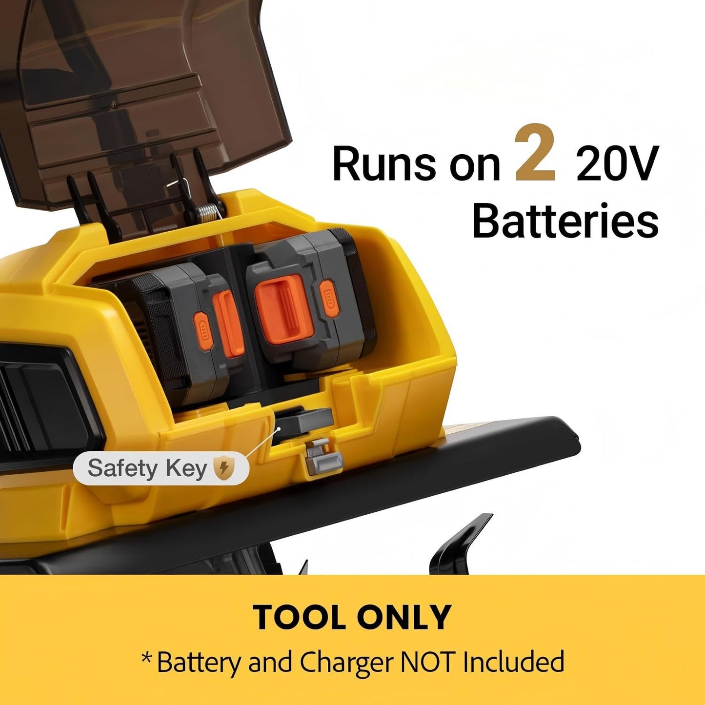 40v Cordless Brushless Tiller Cultivator Compatible with Dewalt 20v Battery(Tool Bare), 14.2in Electric Garden Rototiller, 8.7in Depth, Foldable, Adjustable Wheels for Lawn, Soil Prep, Grass Reseeding