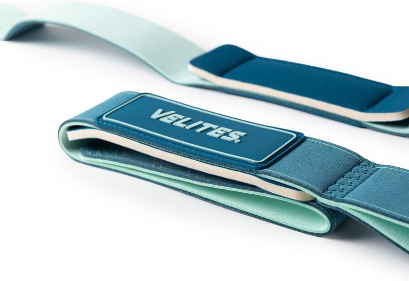 Velites Weightlifting Straps - Maximize Grip Strength | Blue Light Color