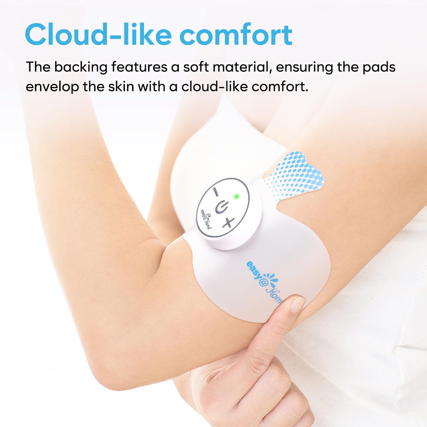 EASY@HOME Adhesive Electrode Pads: 4-Pack, 6.5" x 3", Reusable - Upgraded Conductive Area ETP015B