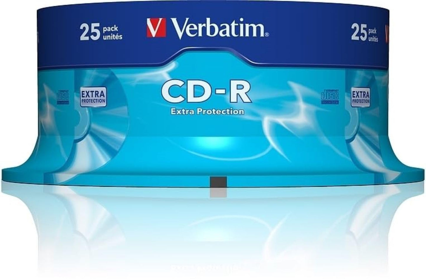 Verbatim 43432 25 Spindle Pack, Bulk Pack 25 x CD-R Blank Discs with Extra Protection, 52x Speed, 700 MB