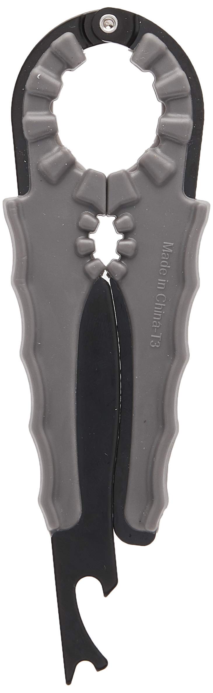 Jokari Multi Bottle Opener for Jars Bottles and Cans 3 in 1 Easy Grip Lid Opener for Weak Hands Twist Caps Pull Tabs Pop Tops and Small Lids Arthritis Aid Manual Kitchen Tool Black