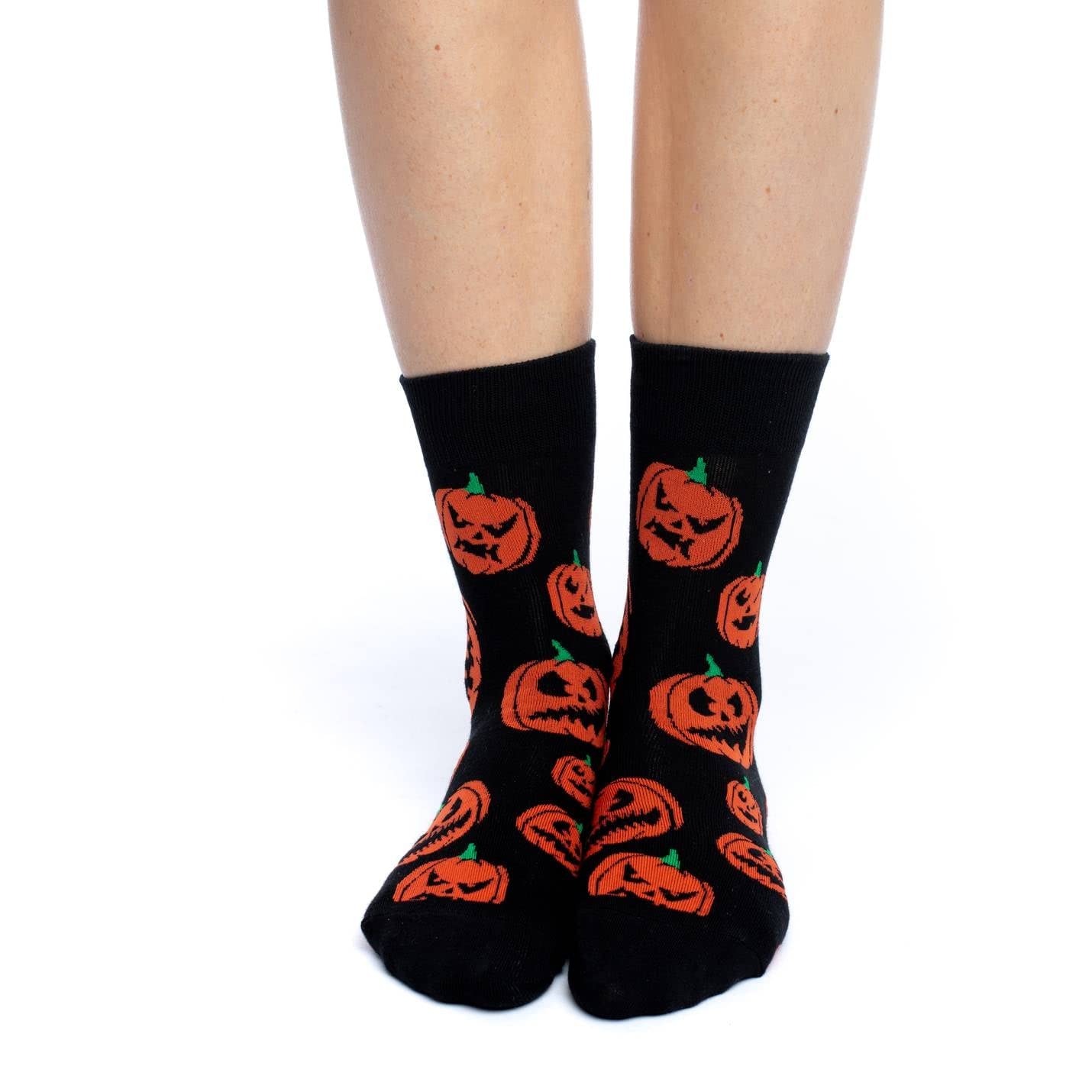 Good Luck Sock Women's Halloween Pumpkins Socks, Adult, Shoe Size 5-9