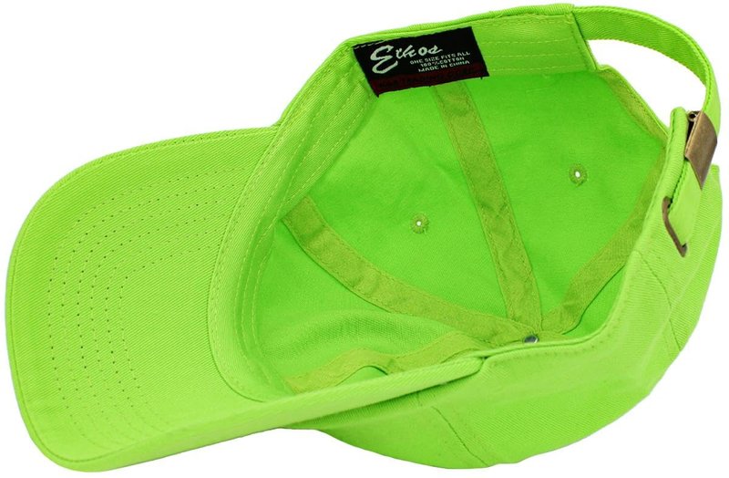 KB-LOW LIM Classic Cotton Dad Hat Adjustable Plain Cap. Polo Style Low Profile (Unstructured) (Classic) Lime Adjustable